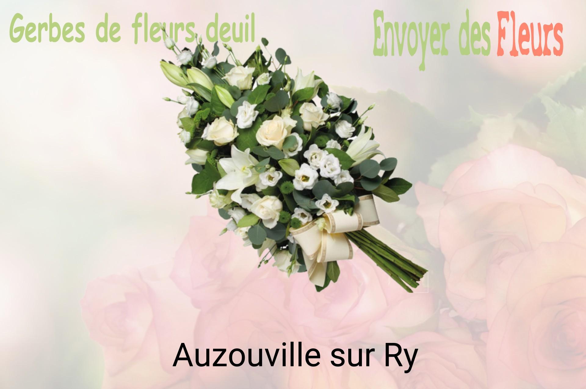 Gerbe de fleurs de deuil livrée à Auzouville-sur-Ry